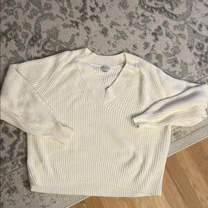 Cozy White Knit Sweater
